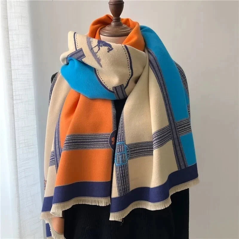 Women's Floral Oversized Scarf - Elegant Design for Versatile Styling
