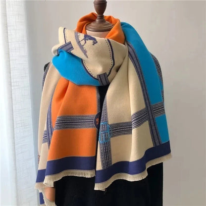Women's Floral Oversized Scarf - Elegant Design for Versatile Styling