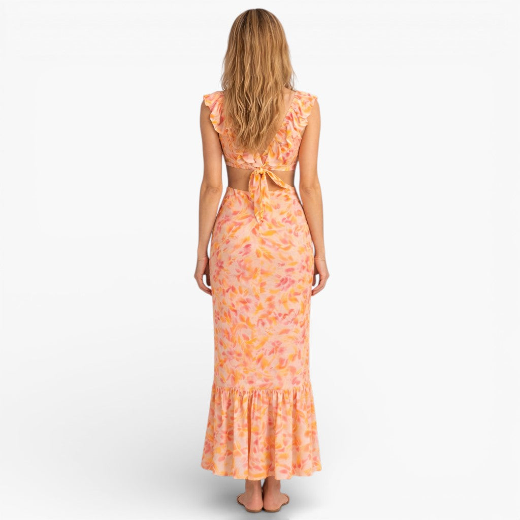 Women's Floral Sleeveless Maxi Dress
