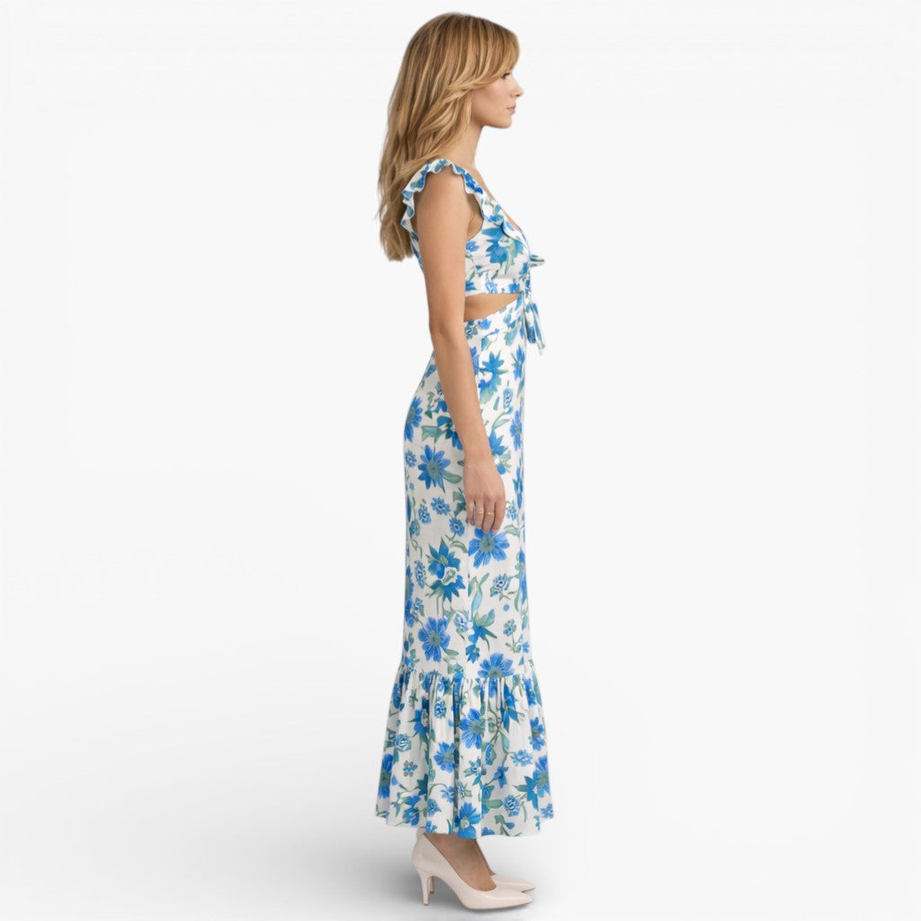 Women's Floral Sleeveless Maxi Dress