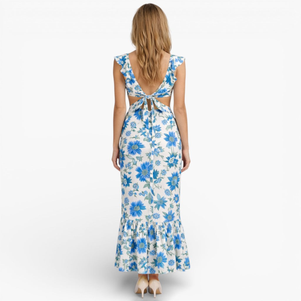 Women's Floral Sleeveless Maxi Dress