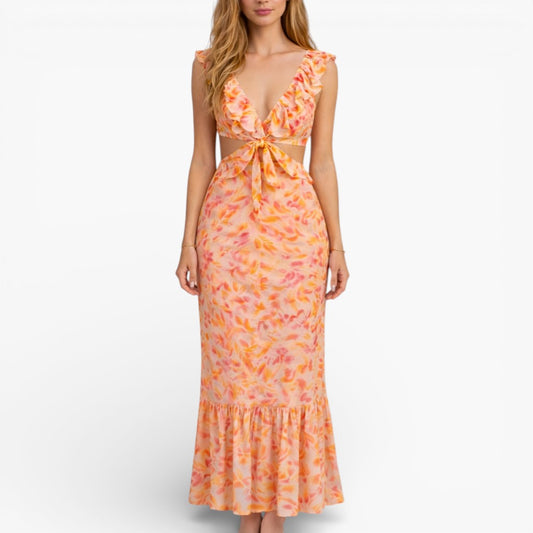 Women's Floral Sleeveless Maxi Dress