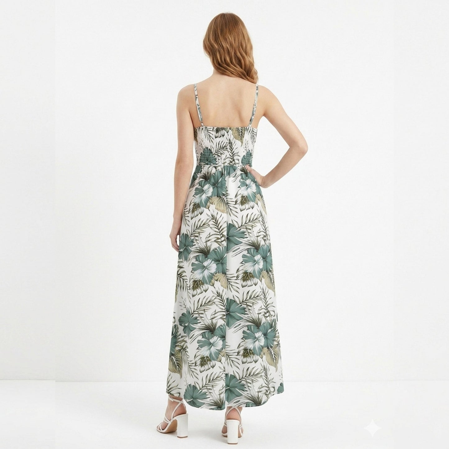 Women’s Floral Summer Maxi Dress with Split