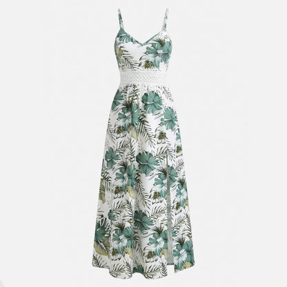 Women’s Floral Summer Maxi Dress with Split