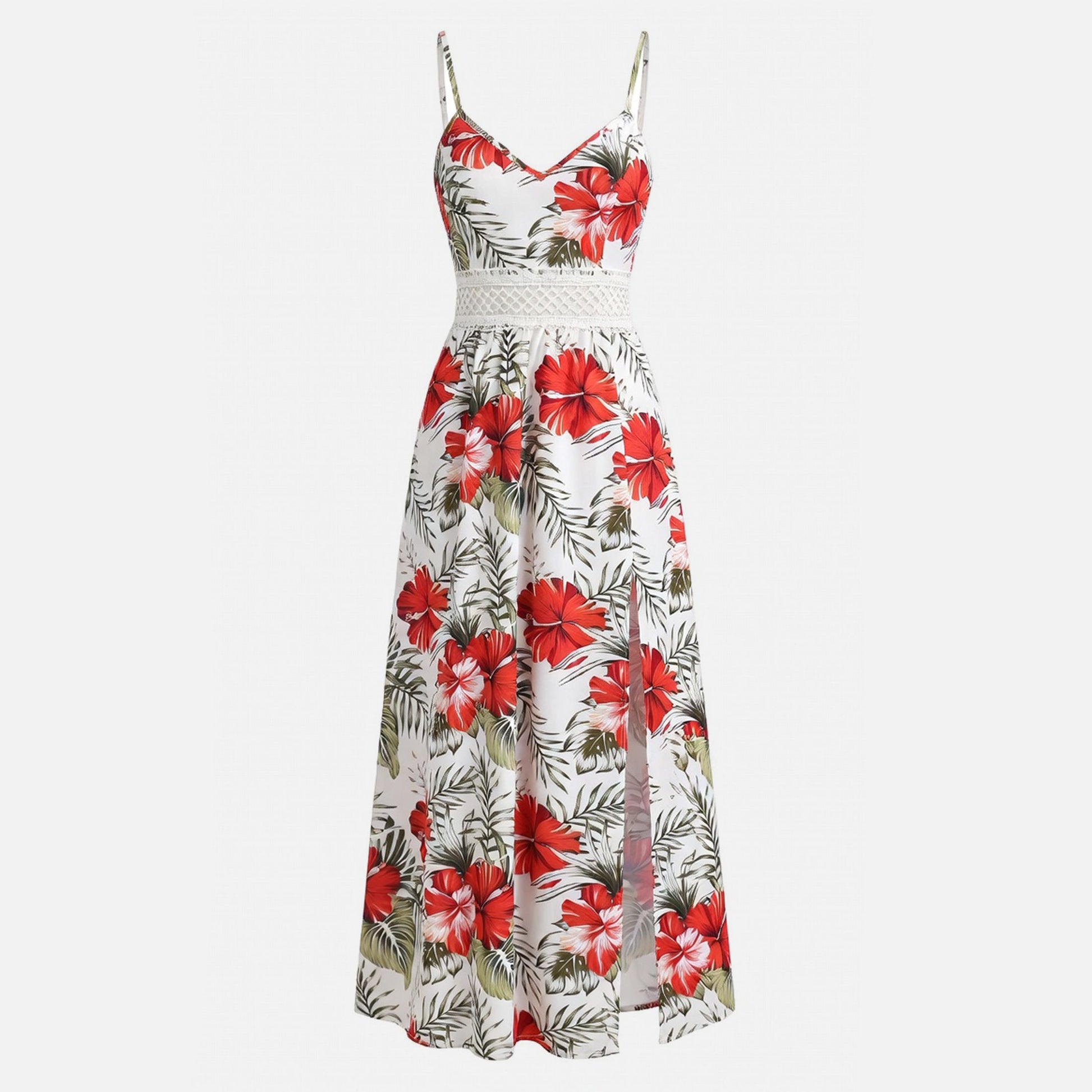 Women’s Floral Summer Maxi Dress with Split