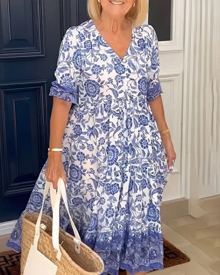 Women's Floral Tiered Maxi Dress