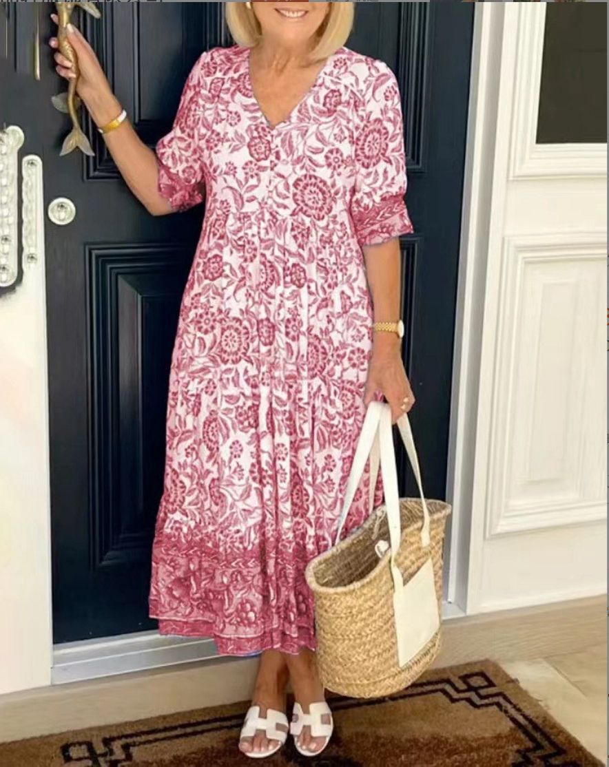 Women's Floral Tiered Maxi Dress