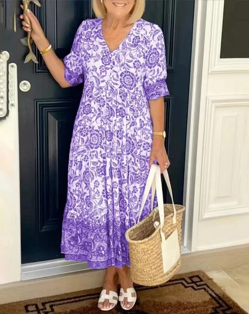 Women's Floral Tiered Maxi Dress