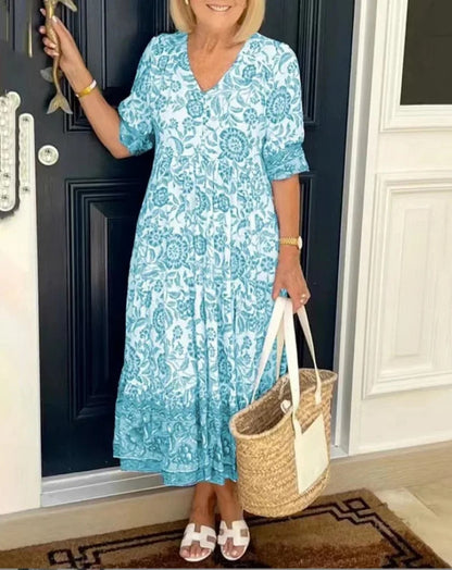 Women's Floral Tiered Maxi Dress
