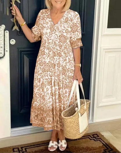 Women's Floral Tiered Maxi Dress