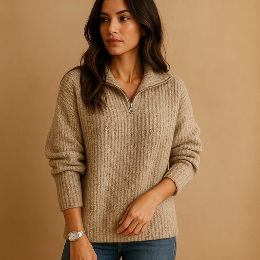 Women's Half-Zip Jumper Sweater