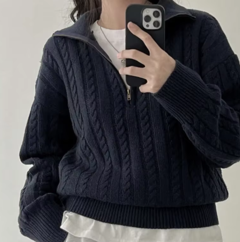 Women's Half Zip Pullover Sweater