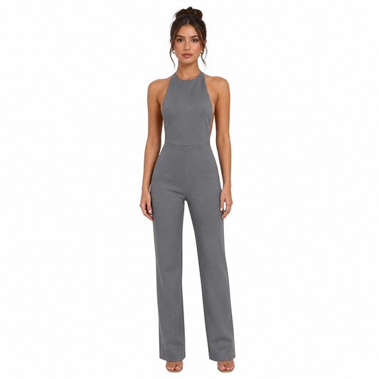 Women's Halter Sleeveless Slim-Fit Jumpsuit