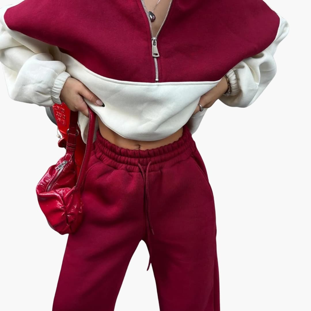 Women's High Neck Sweater with Half Zipper