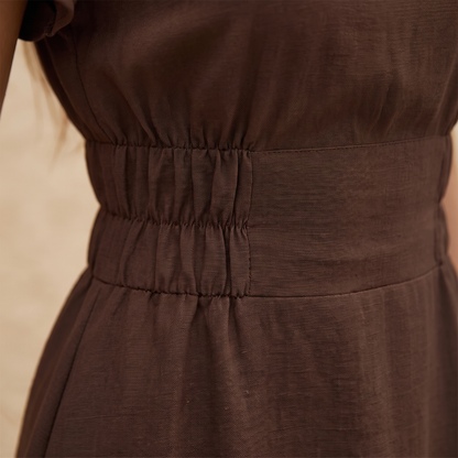 Women's High-Waist Summer Midi Dress