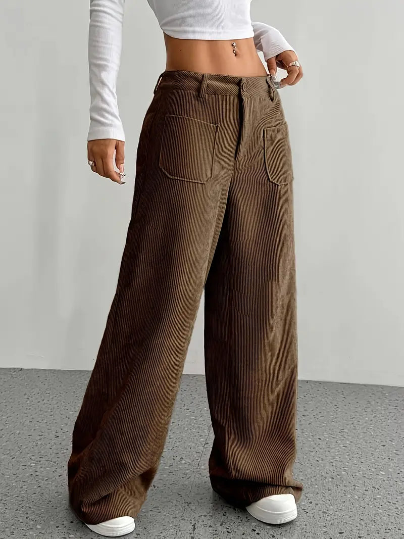 Women's High Waist Wide Leg Trousers