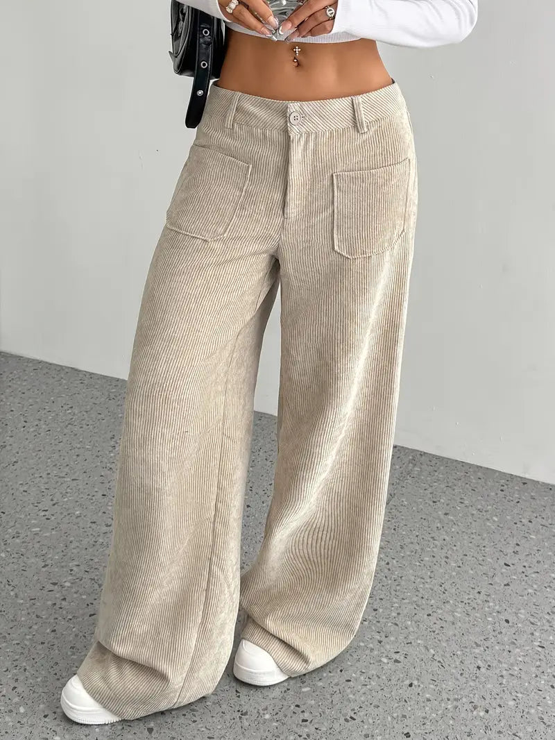 Women's High Waist Wide Leg Trousers
