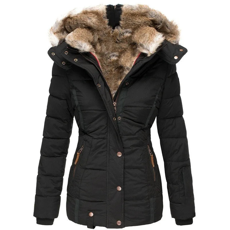 Women’s Hooded Faux Fur Coat