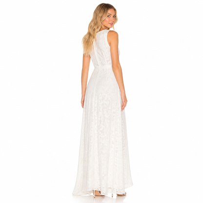 Women's Jacquard Chiffon Maxi Dress
