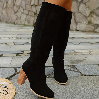 Women's Knee High Block Heel Boots