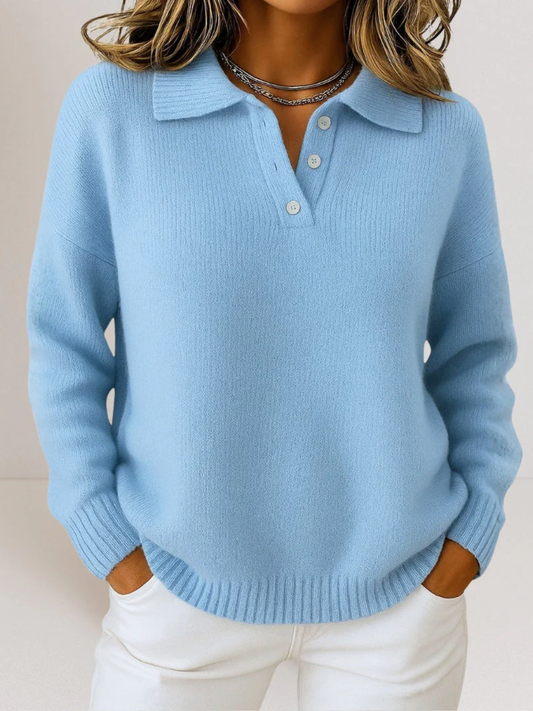 Women's Knit Button-Up Sweater Relaxed Fit
