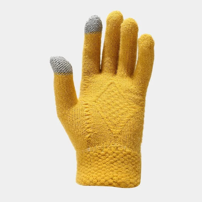 Women's Knit Scarf Set with Hat and Gloves