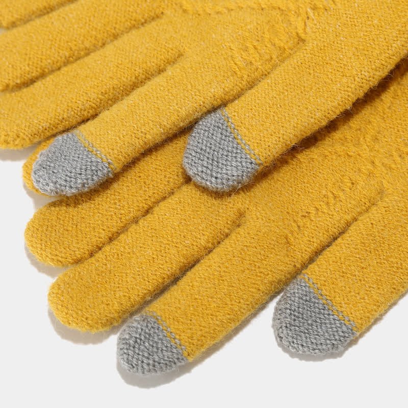 Women's Knit Scarf Set with Hat and Gloves