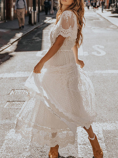 Women's Lace Midi Dress