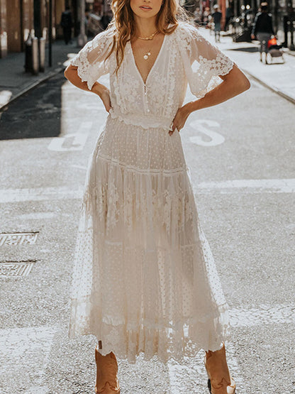 Women's Lace Midi Dress