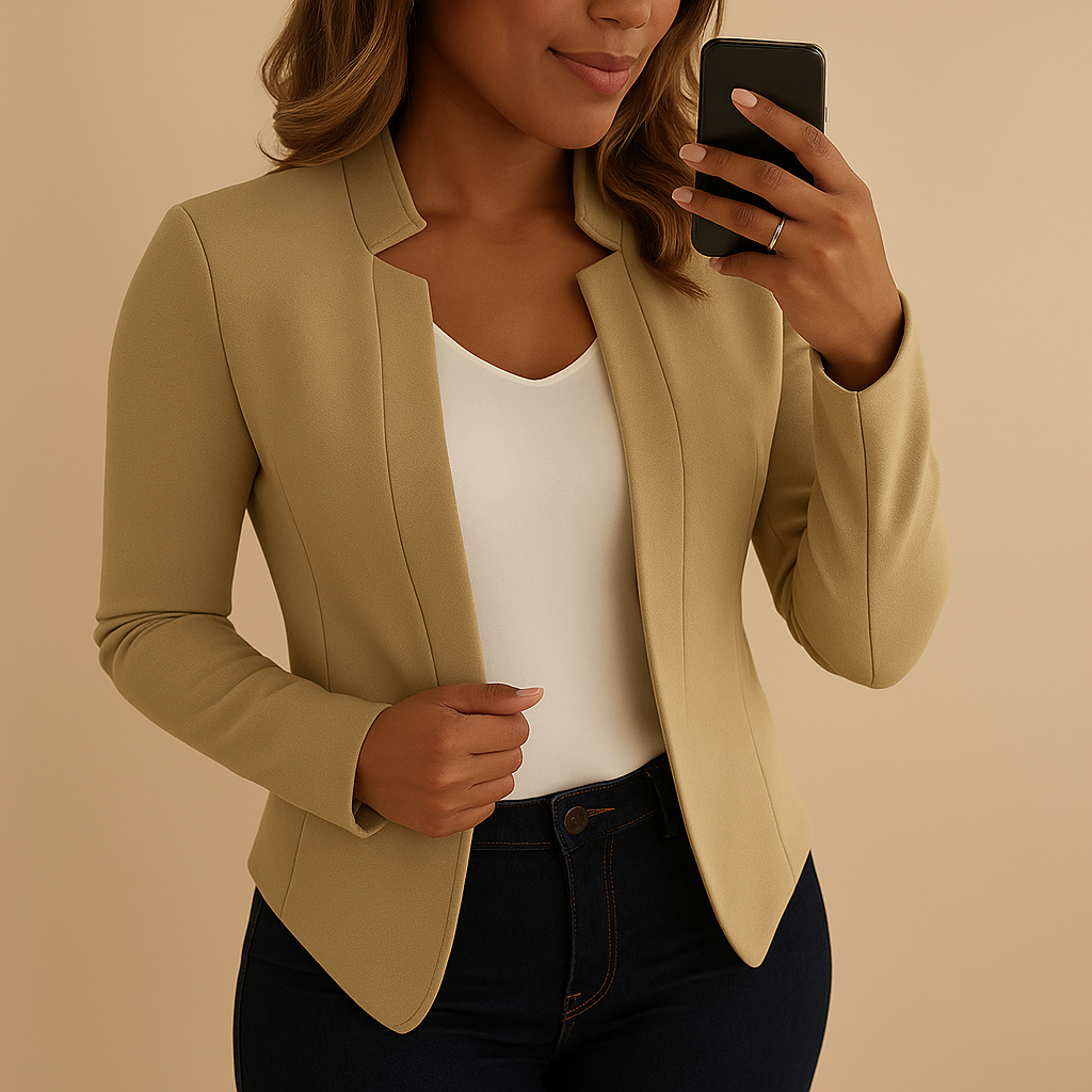 Women's Lightweight Blazer with Lapel Collar