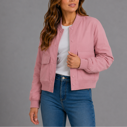 Women's Lightweight Casual Bomber Jacket
