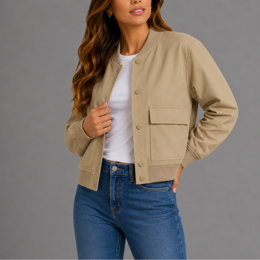 Women's Lightweight Casual Bomber Jacket