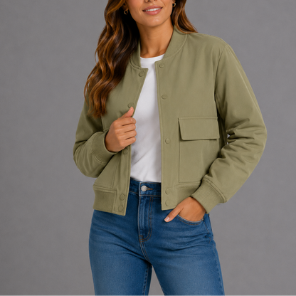 Women's Lightweight Casual Bomber Jacket