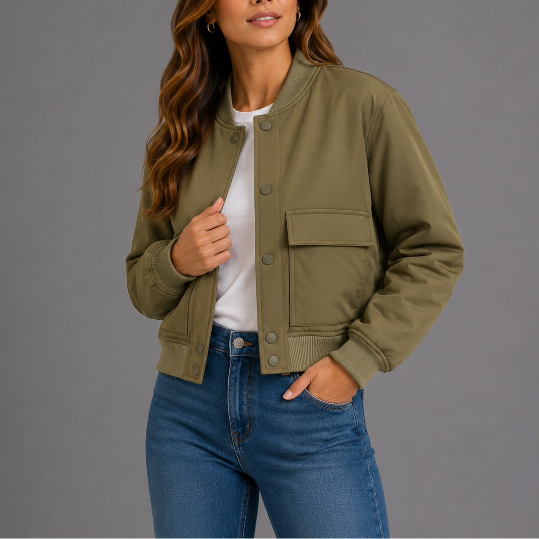 Women's Lightweight Casual Bomber Jacket