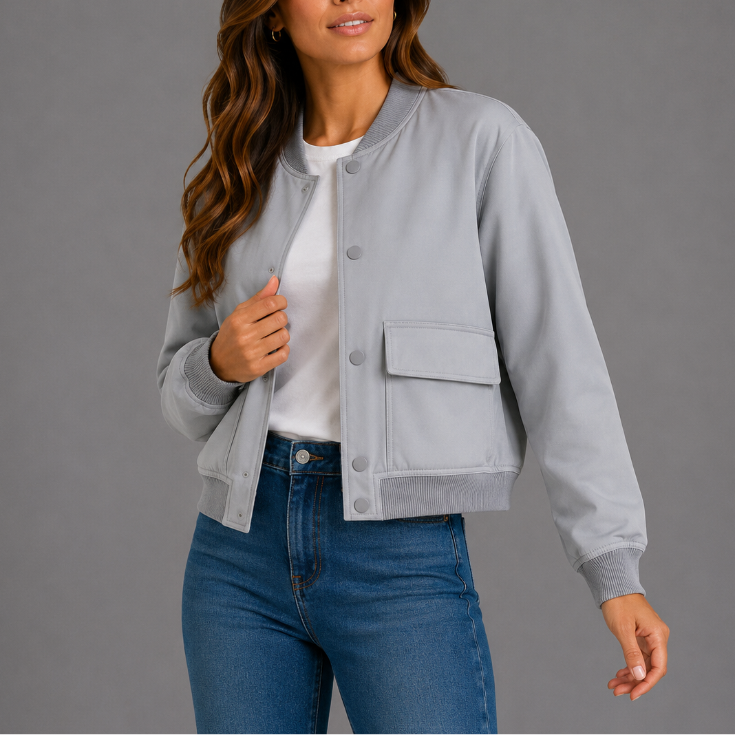 Women's Lightweight Casual Bomber Jacket