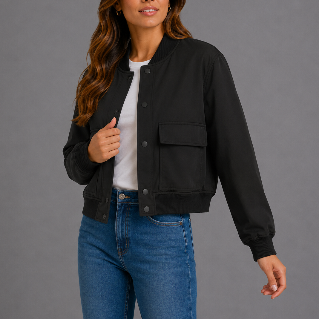 Women's Lightweight Casual Bomber Jacket