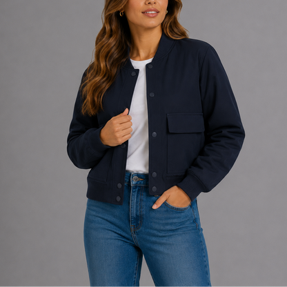 Women's Lightweight Casual Bomber Jacket