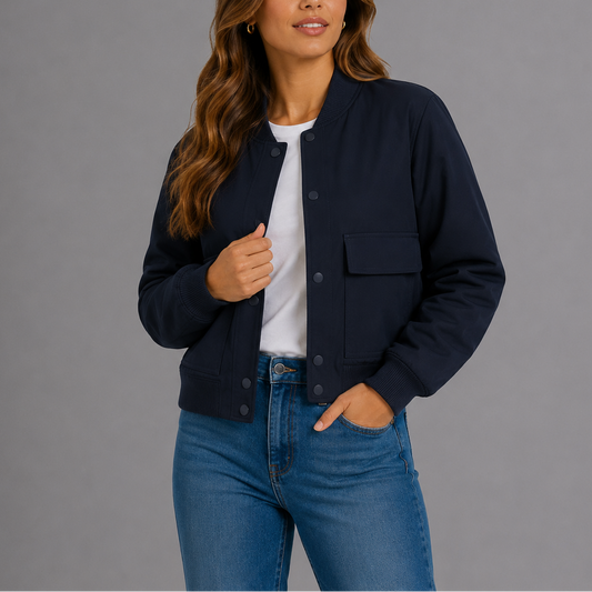 Women's Lightweight Casual Bomber Jacket