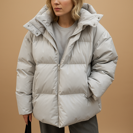 Women's Lightweight Puffer Jacket with Hood