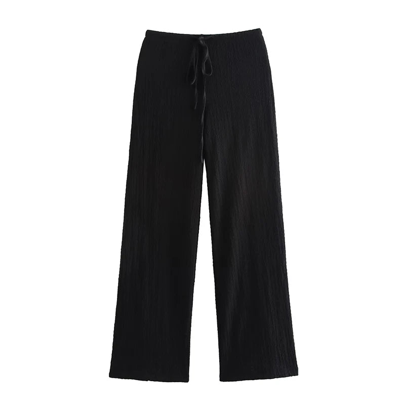 Women's Linen Sleeveless Co-Ord Set with Wide-Leg Trousers