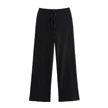 Women's Linen Sleeveless Co-Ord Set with Wide-Leg Trousers