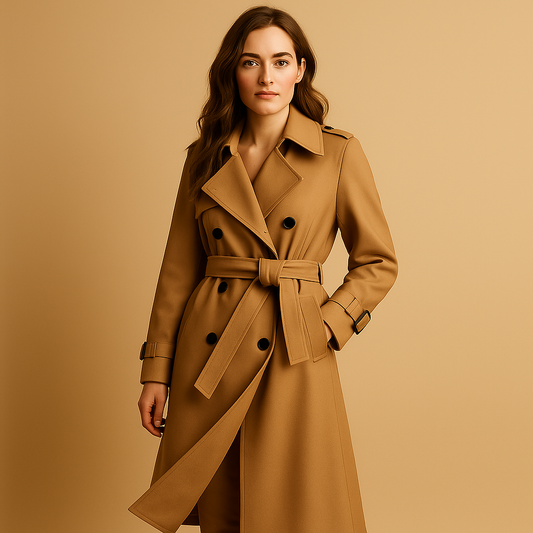 Women's Long Double-Breasted Winter Coat