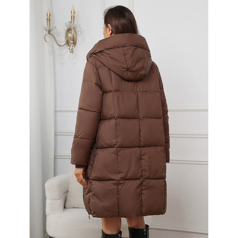Women's Long Down Jacket with Hood
