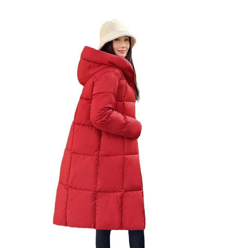 Women's Long Down Jacket with Hood