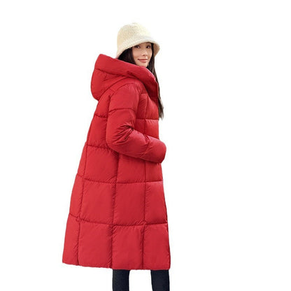 Women's Long Down Jacket with Hood