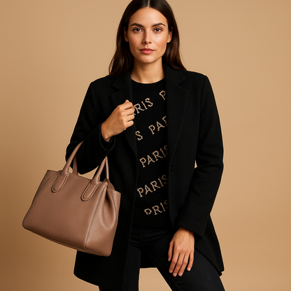 Women's Long Elegant Jacket with Classic Cut