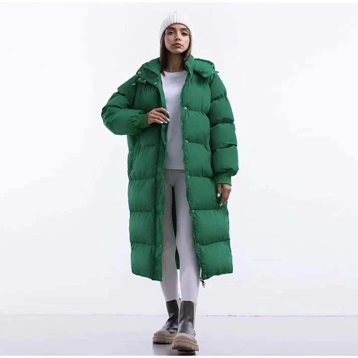 Women's Long Parka Puffer Jacket for Winter