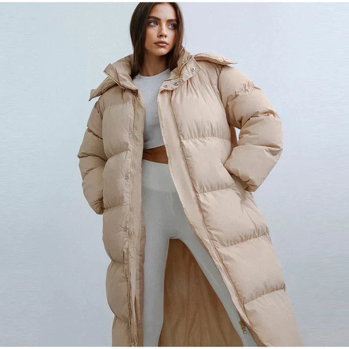 Women's Long Parka Puffer Jacket for Winter