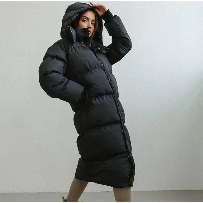 Women's Long Parka Puffer Jacket for Winter