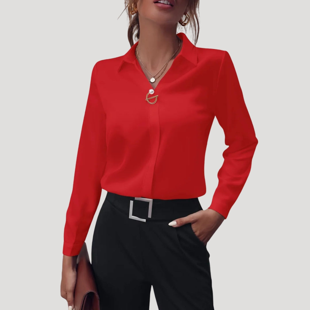 Women's Long Sleeve Classic Collar Blouse